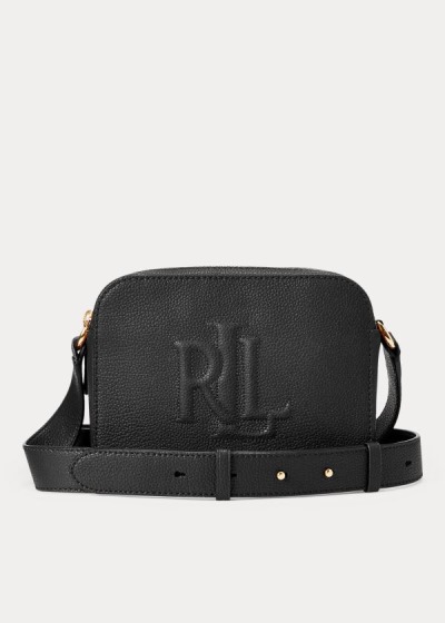 Bolsa Cruzadas Ralph Lauren Mujer Negros - Leather Hayes - USZXI5309